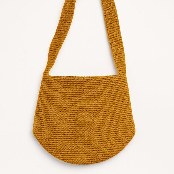 Banana Republic Handmade Yellow Raffia Shoulder Bag Long Strap, Boho Summer Tote - Picture 1 of 2
